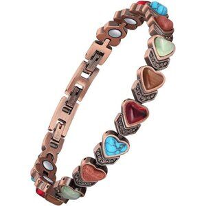 Copper Magnetic Bracelet Womens Adjustable Pure Copper Magnet Therapy Jewelry